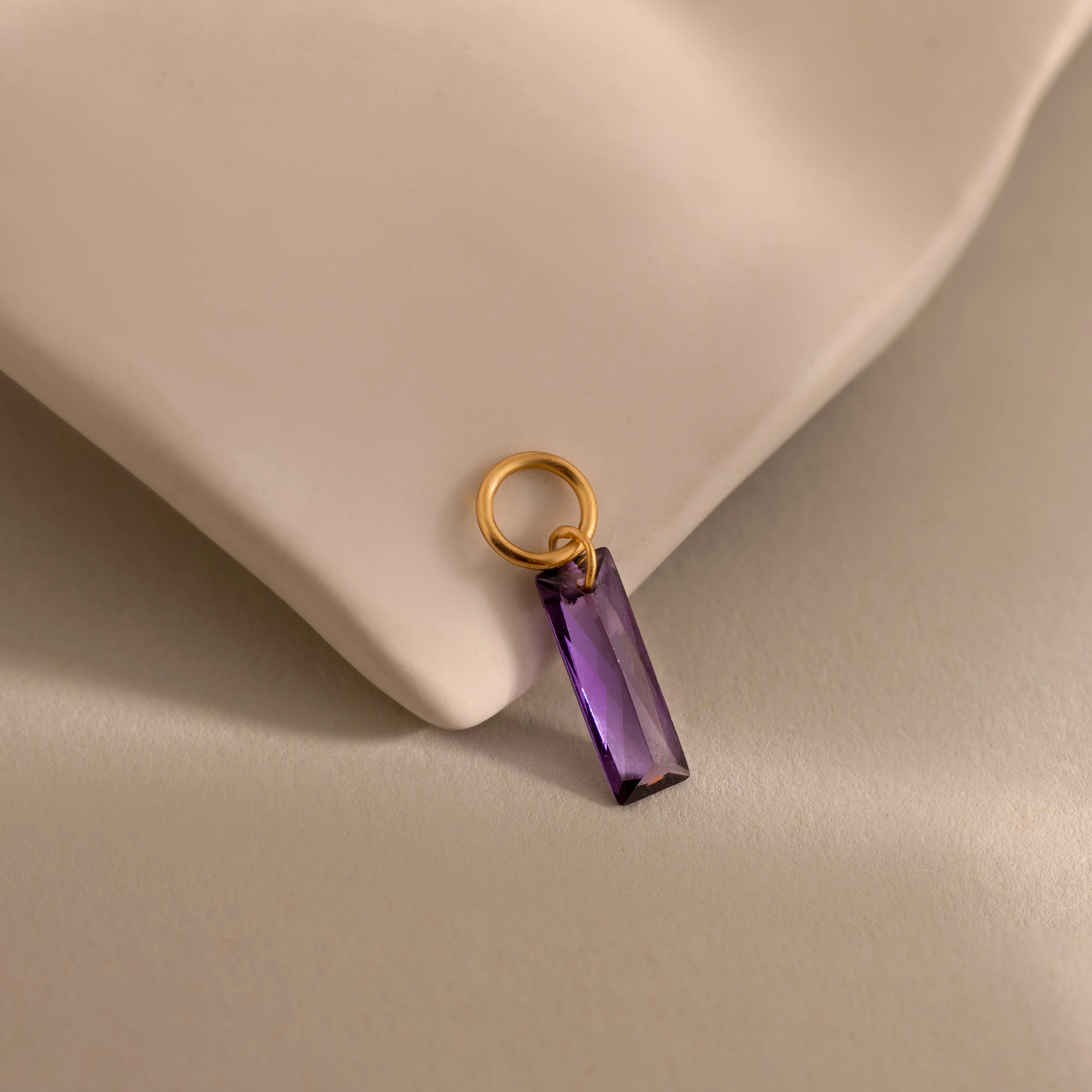 Skinny Baguette Birthstone Charm - Image 4
