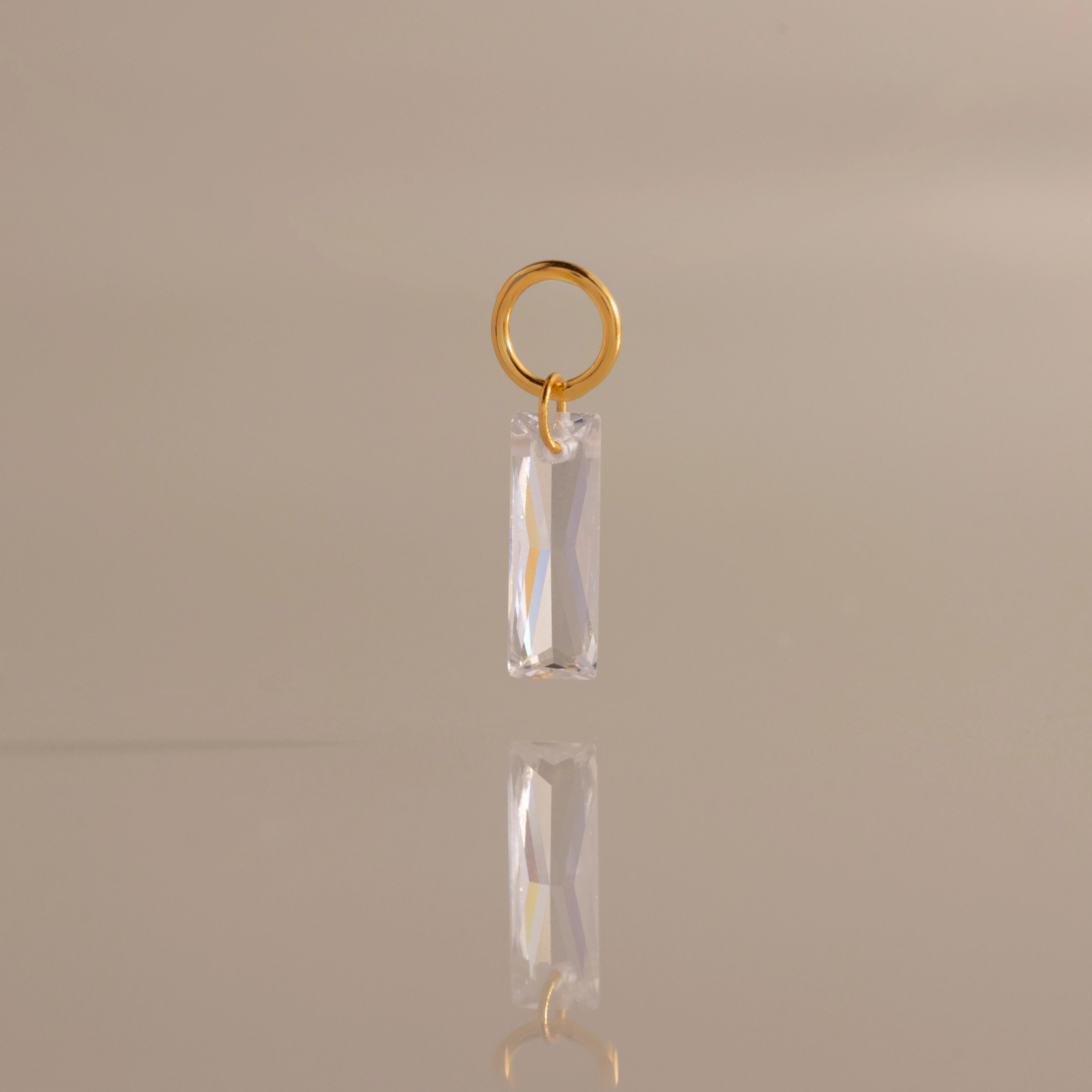 Skinny Baguette Diamond Charm