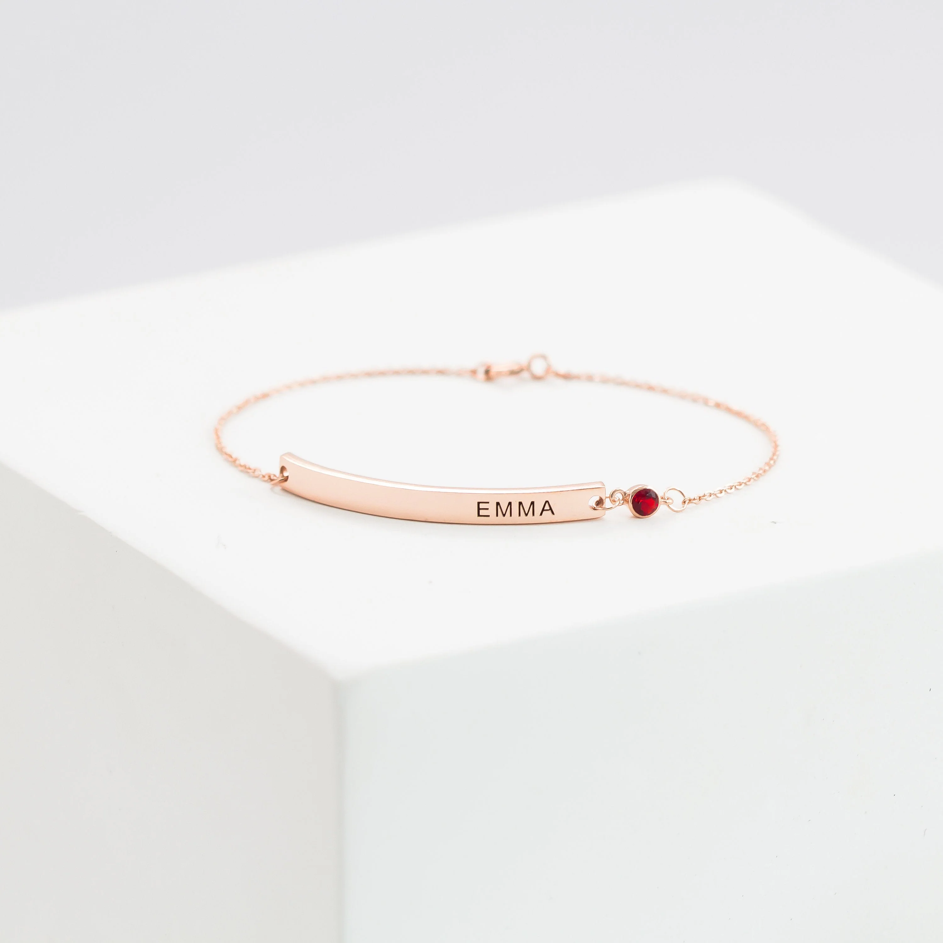 Thin Name Bar Bracelet - Image 3
