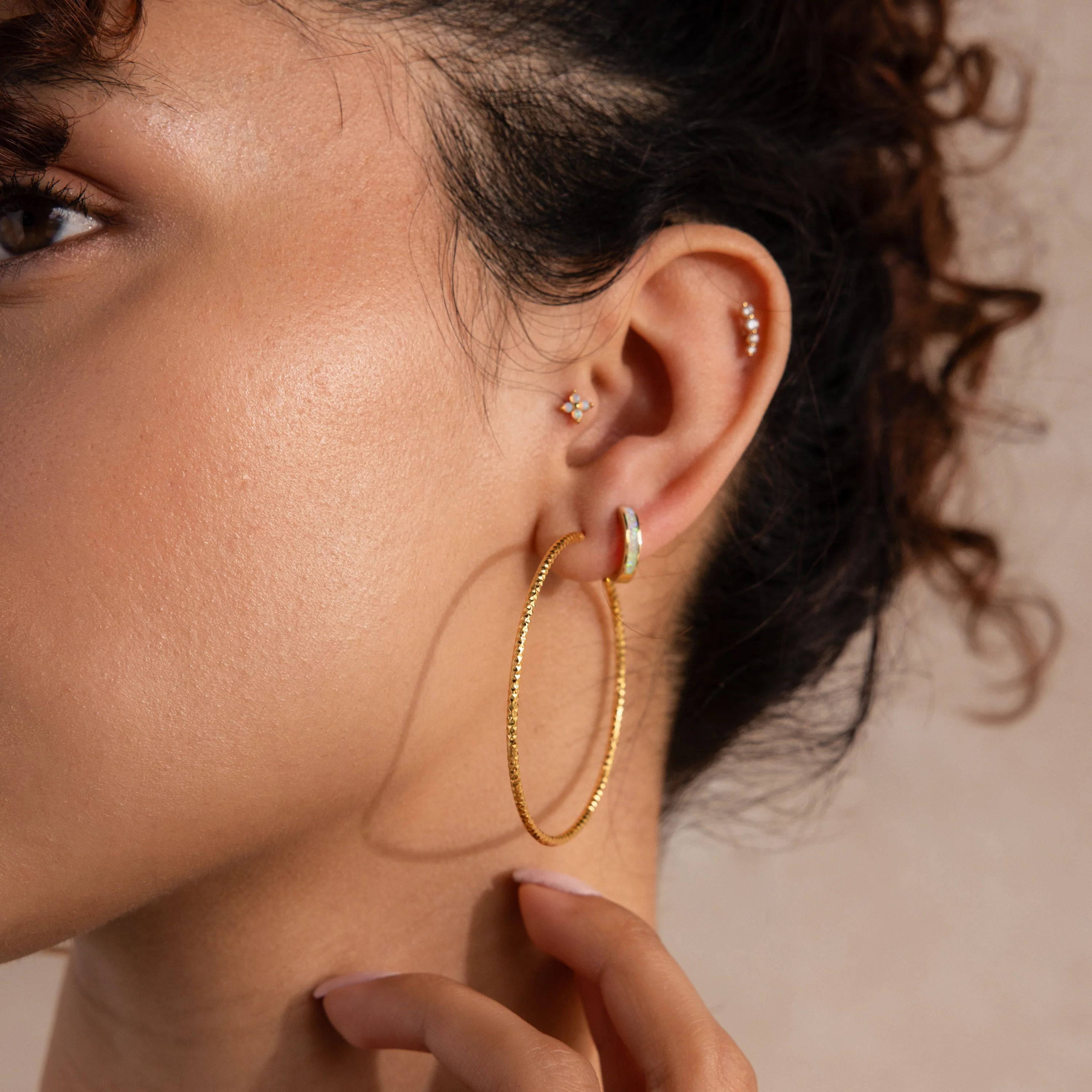 Thin Sparkle Hoops - Image 6