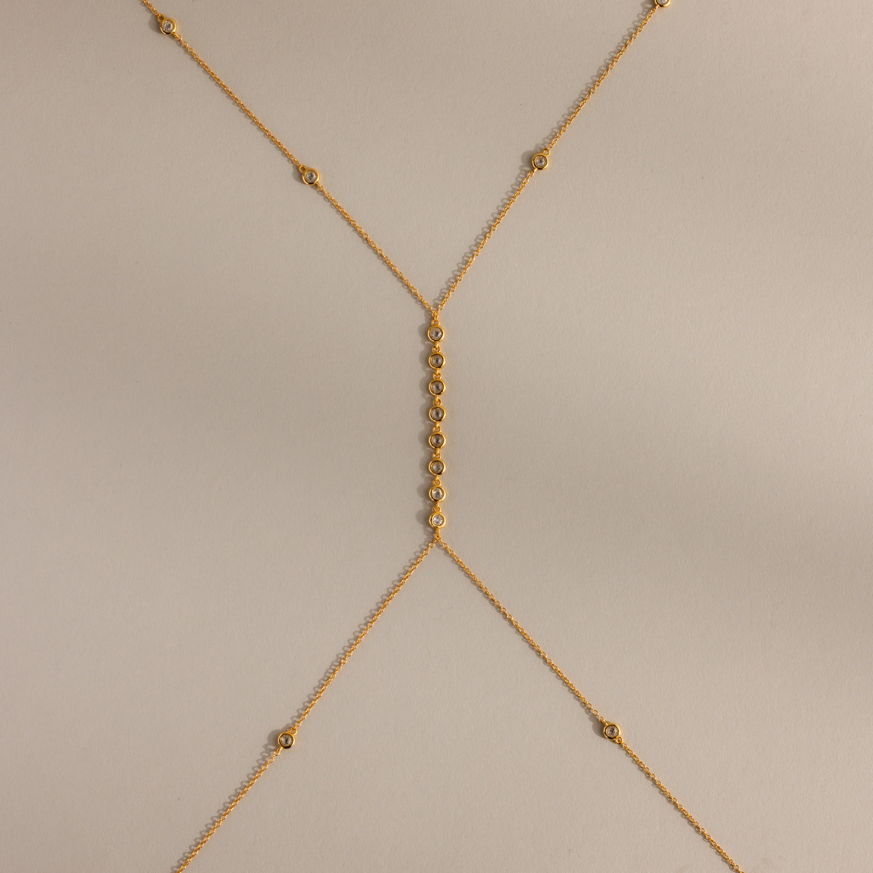 Sprinkle Diamond Body Chain in 18K Gold - Image 4