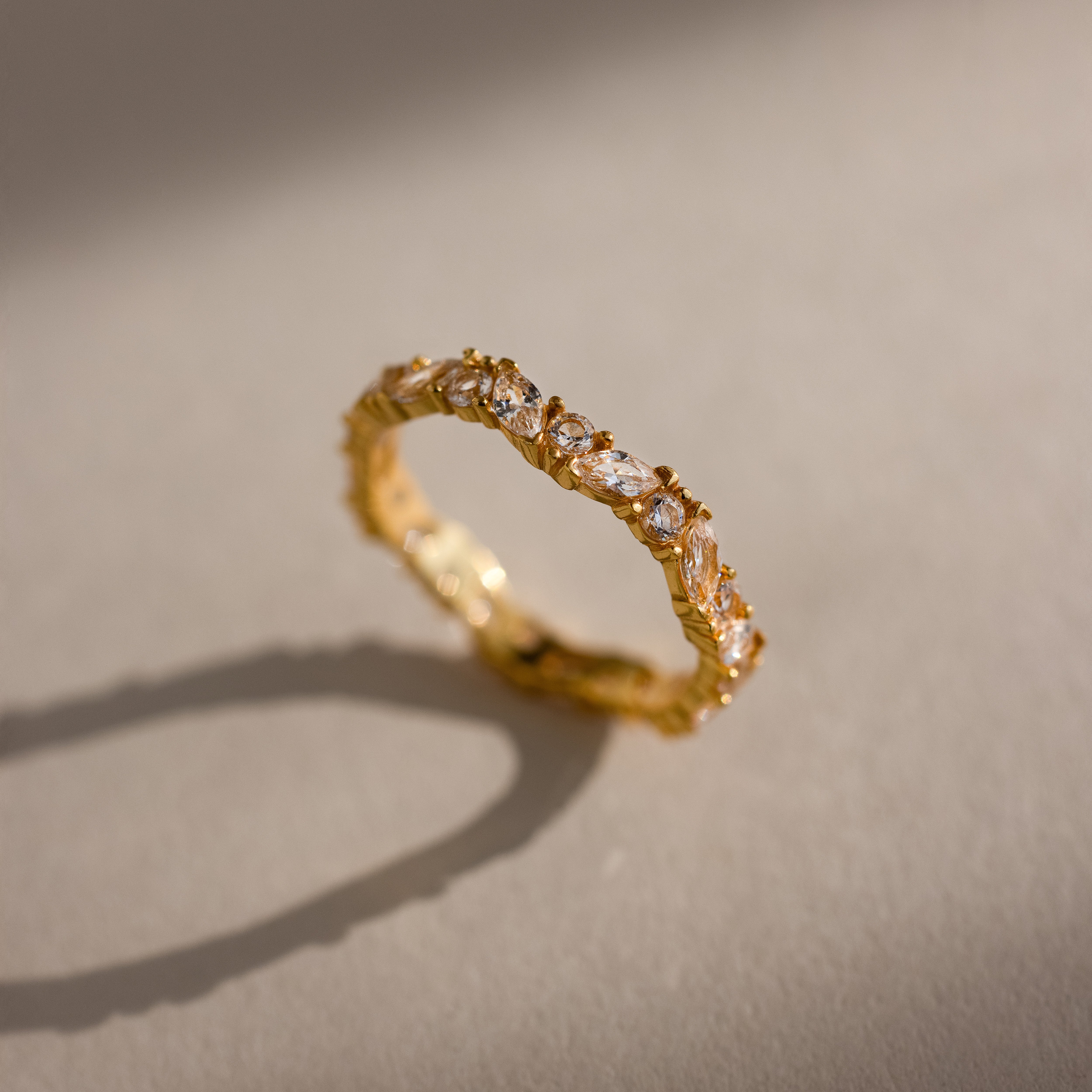 Staggered Marquise Diamond Ring