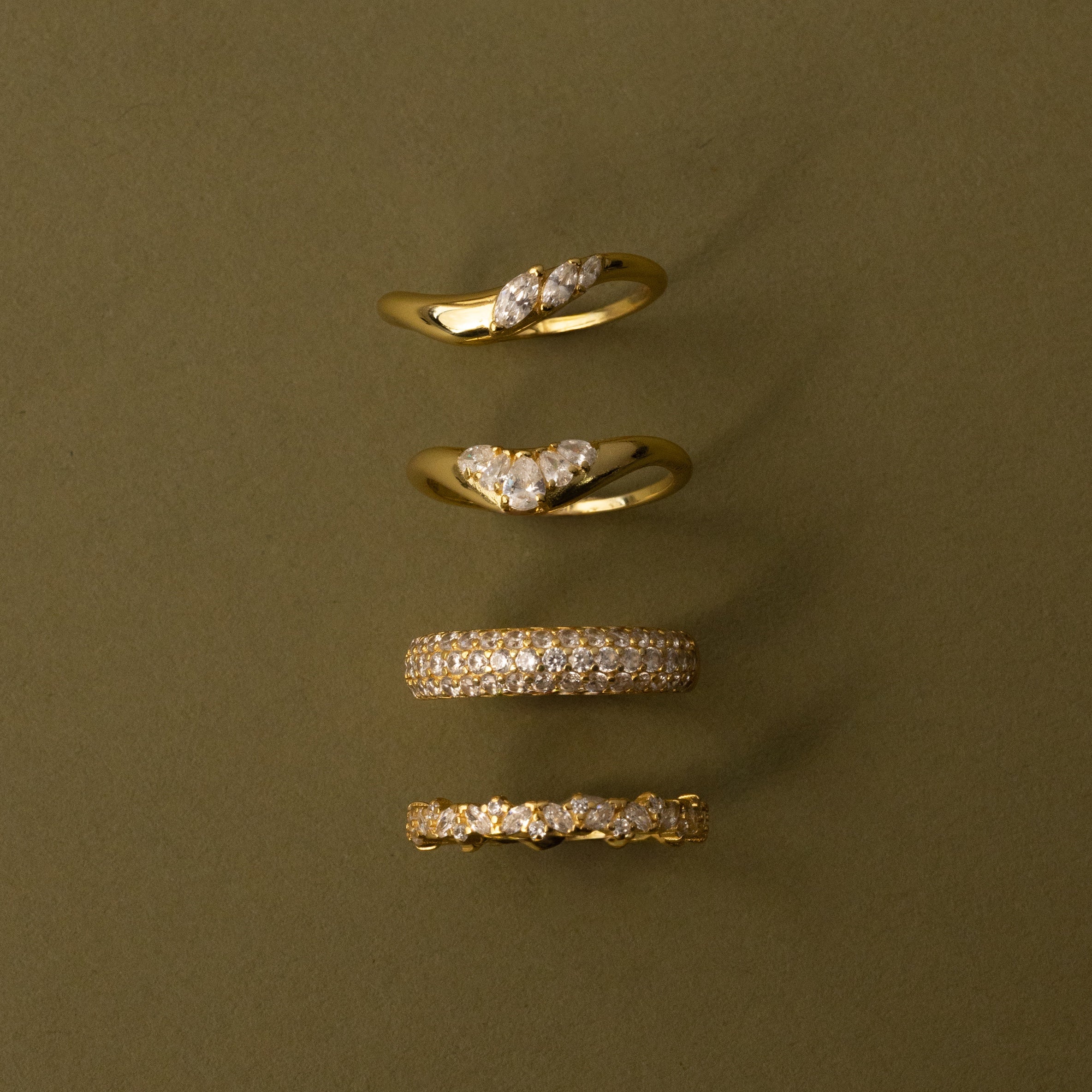 Sunrise Diamond Curve Ring - Image 7