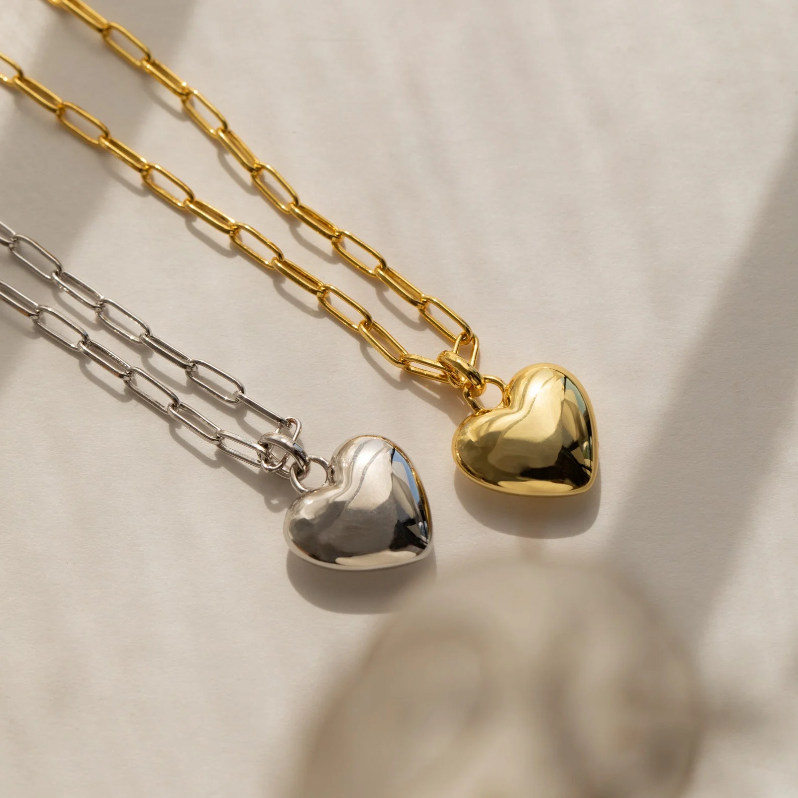 Taylor Heart Paperclip Necklace - Image 3