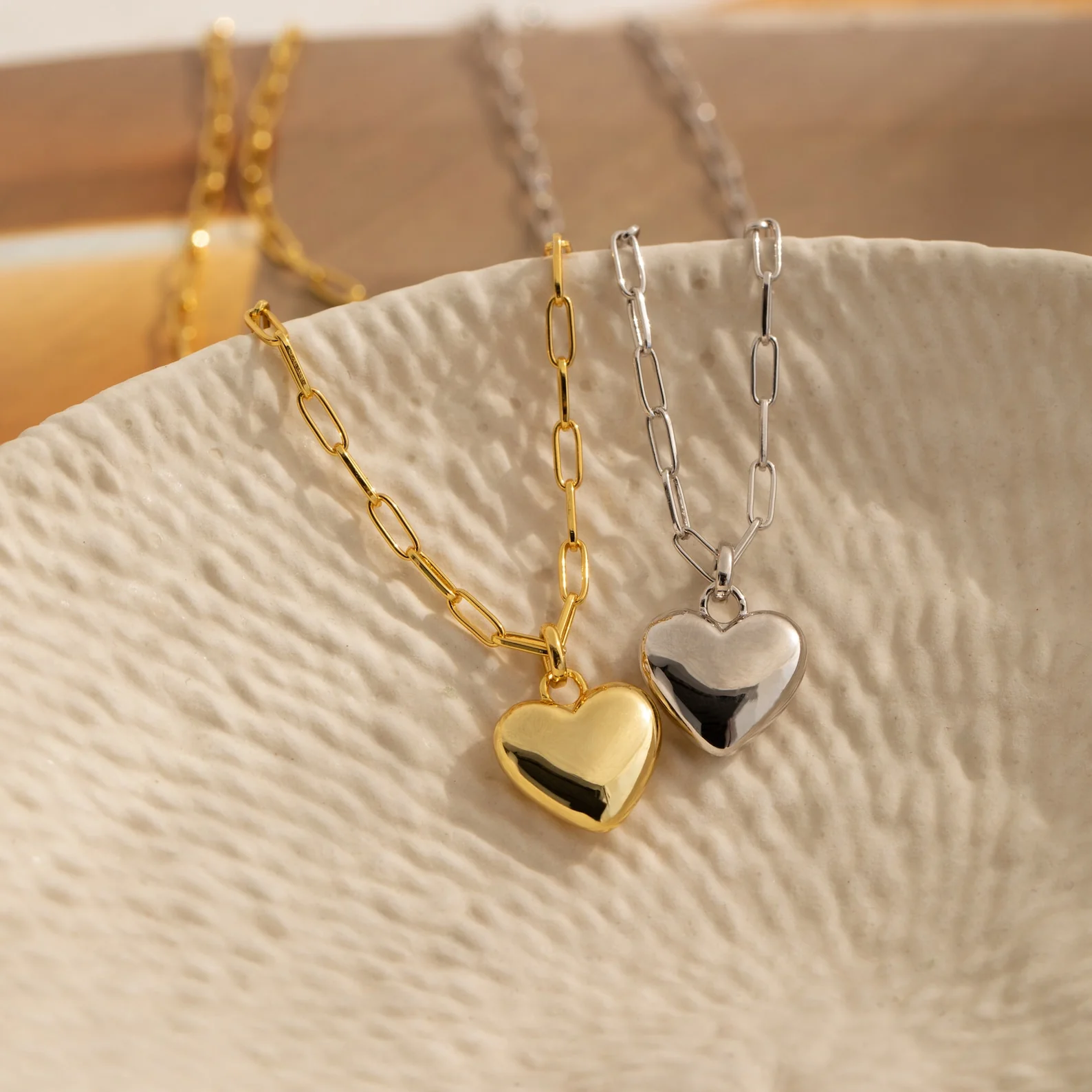 Taylor Heart Paperclip Necklace - Image 5
