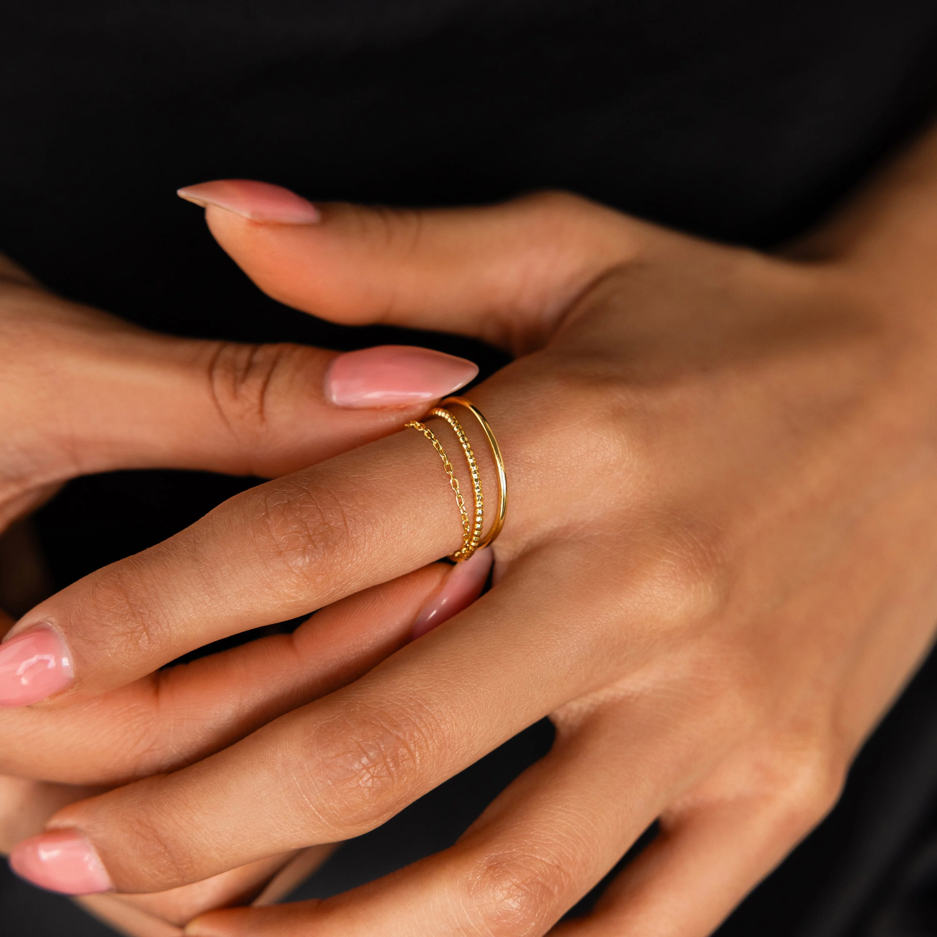 Textured Stacking Ring Set - Image 4