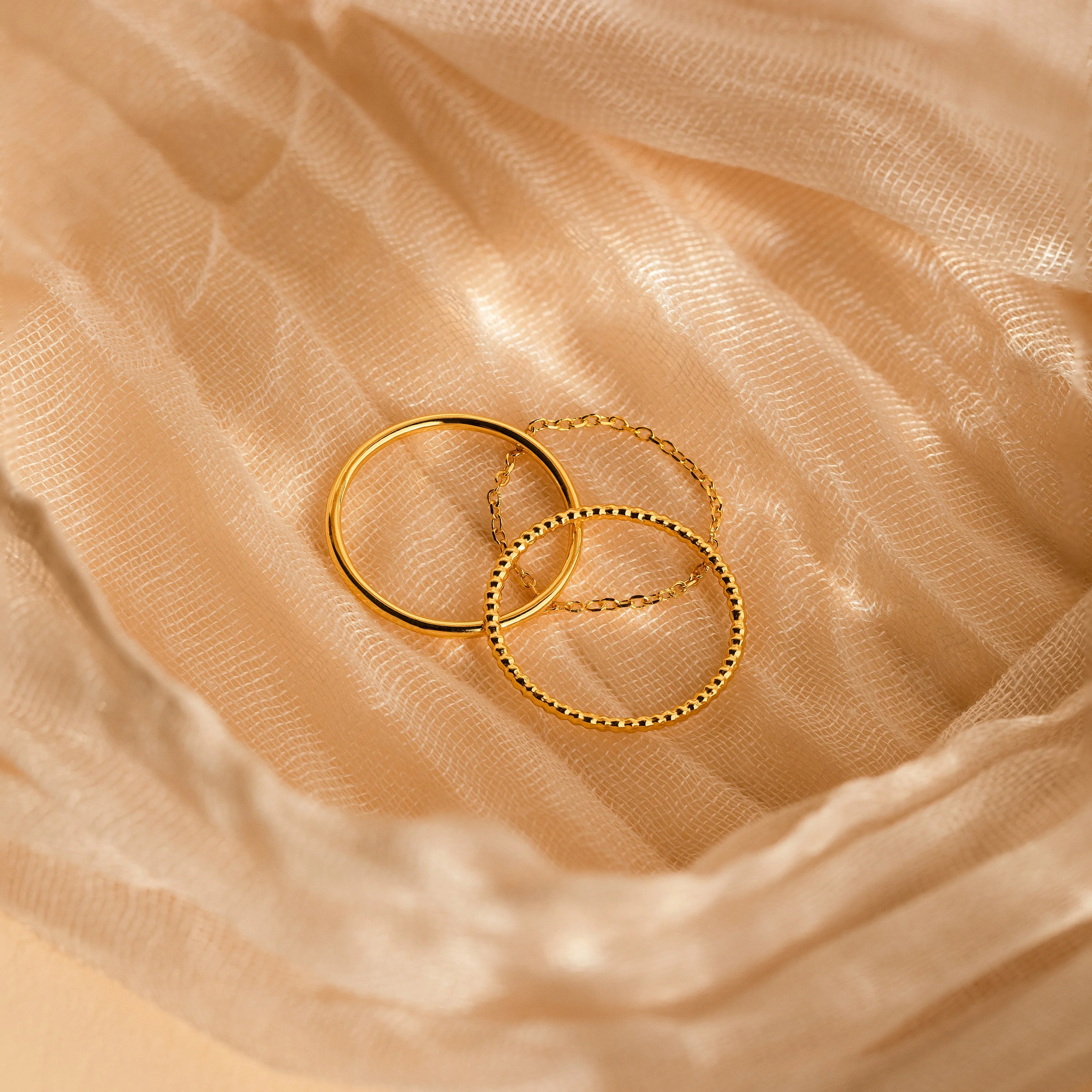 Textured Stacking Ring Set - Image 5