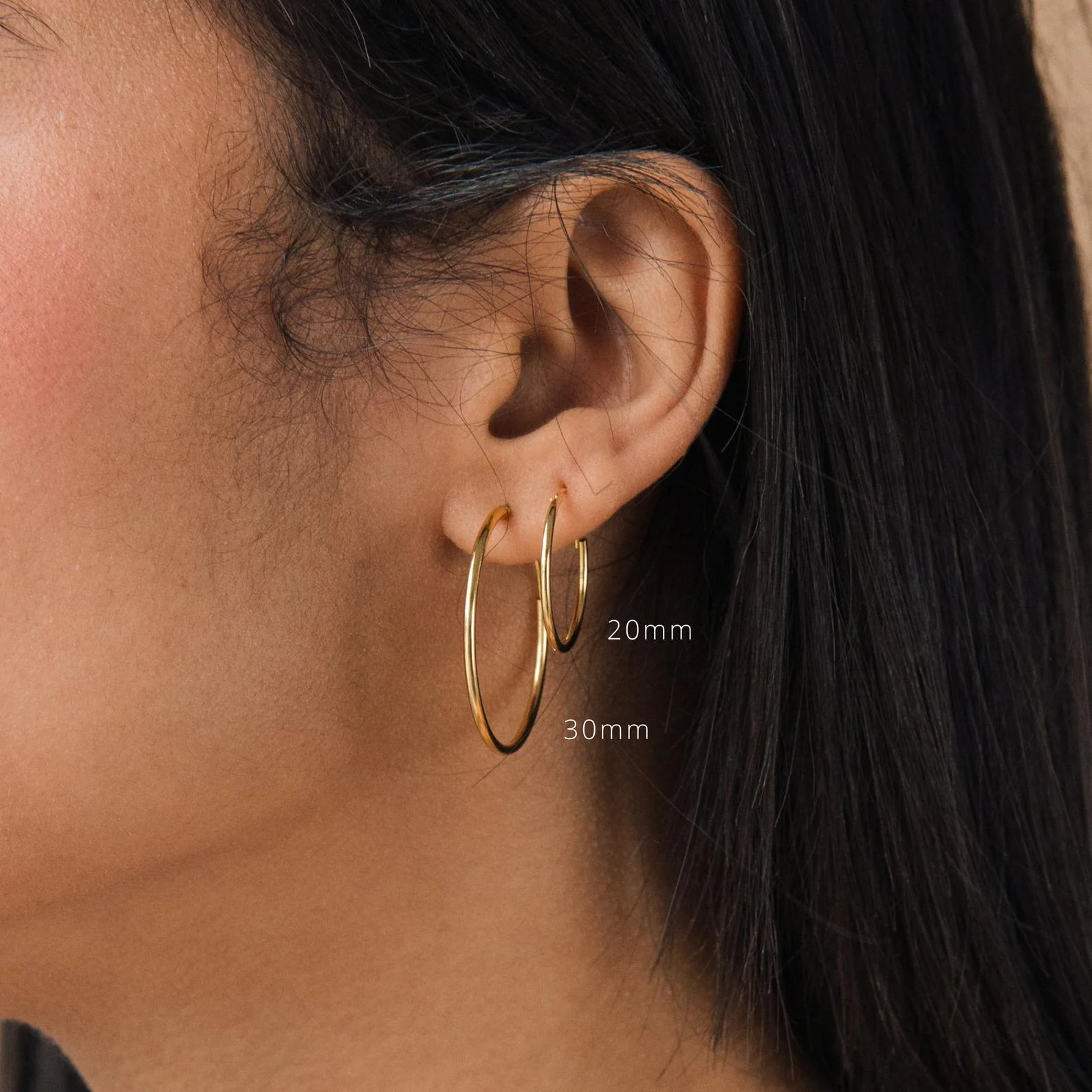 Thin Hoop Earrings - Image 8