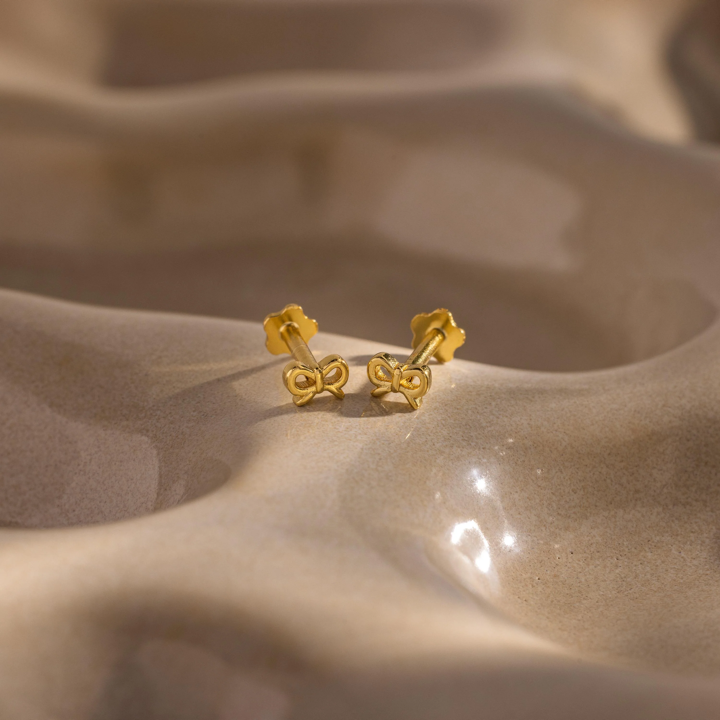 Tiny Bow Flatback Studs