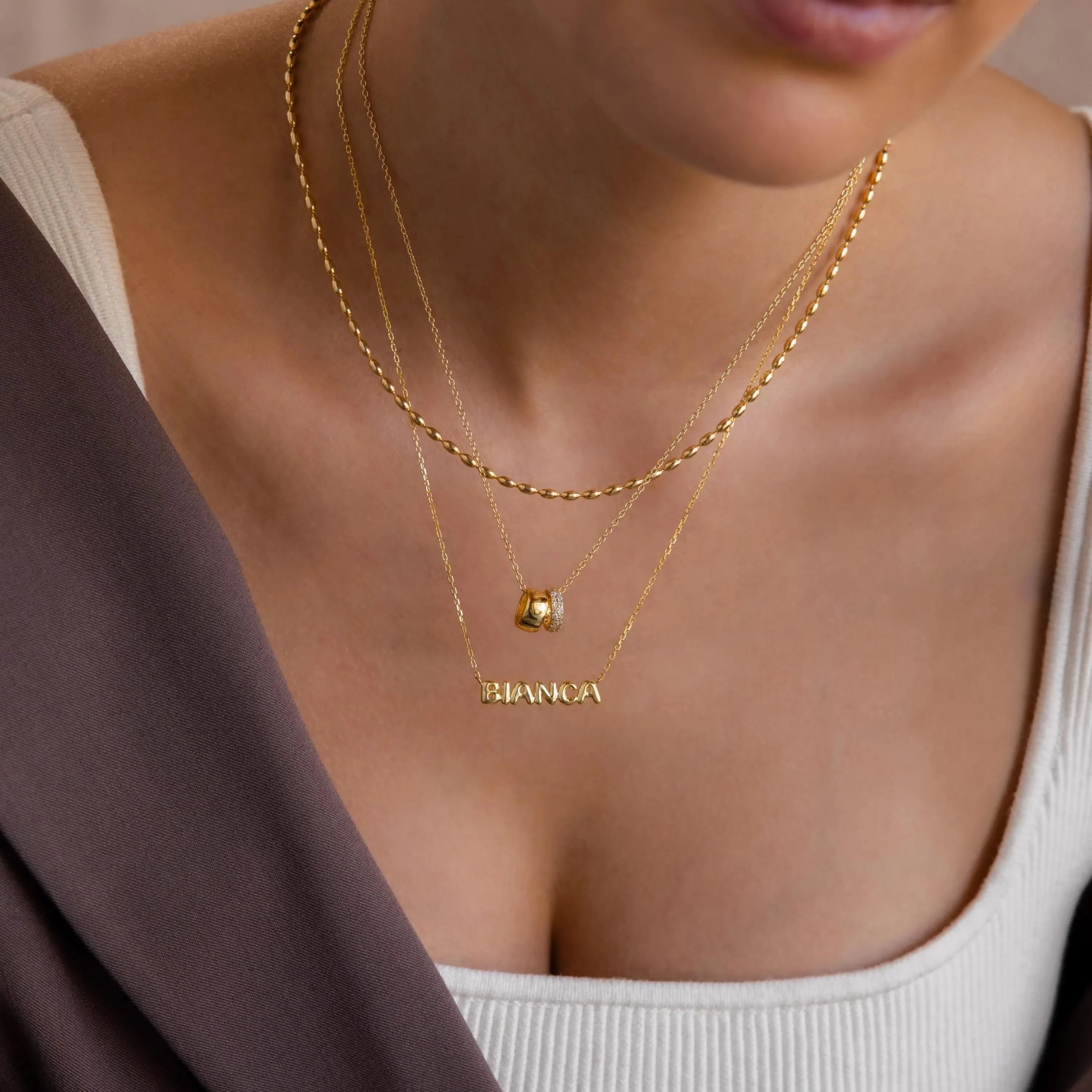 Tiny Bubble Name Necklace - Image 9