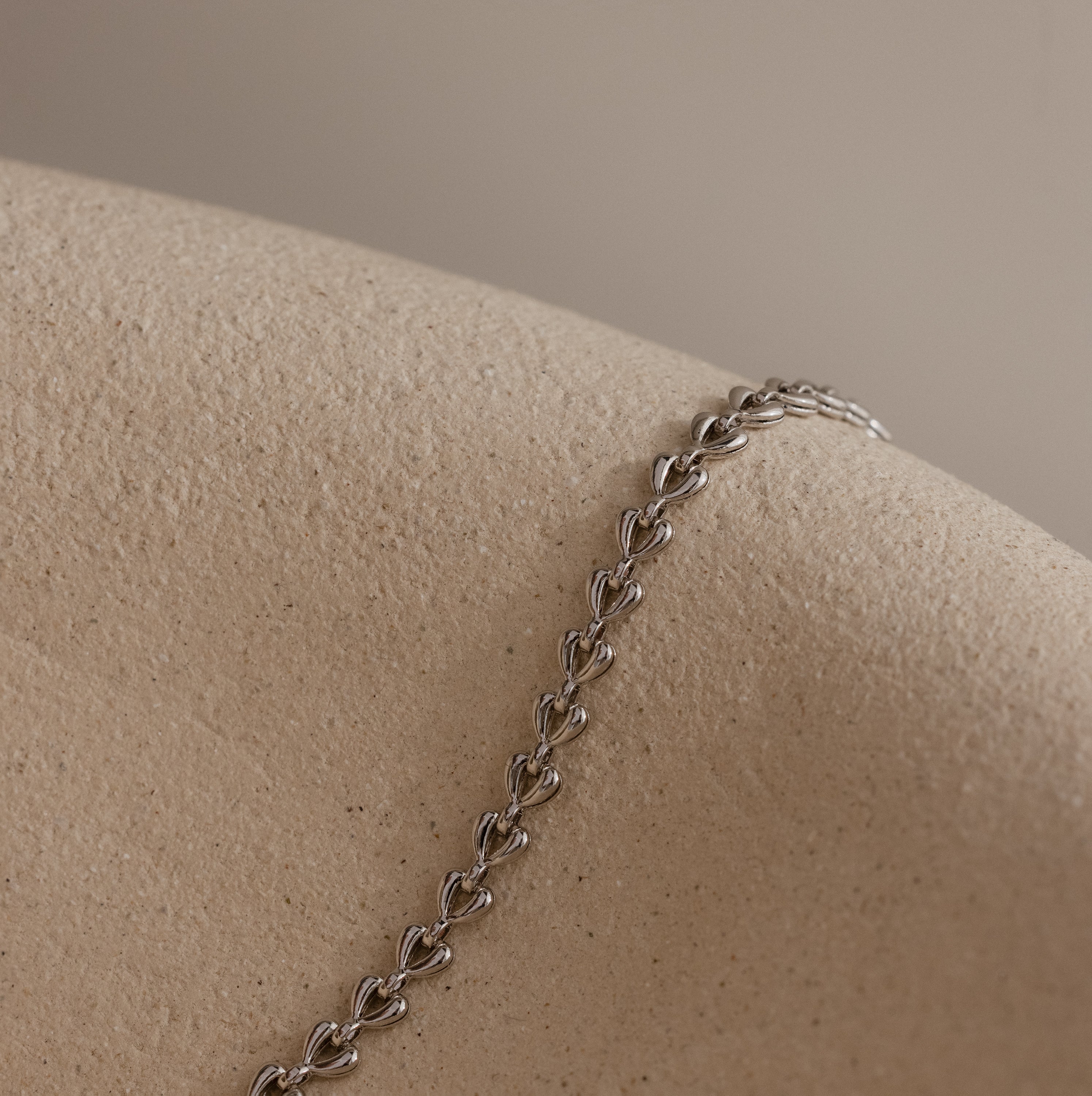 Tiny Link Heart Bracelet - Image 3