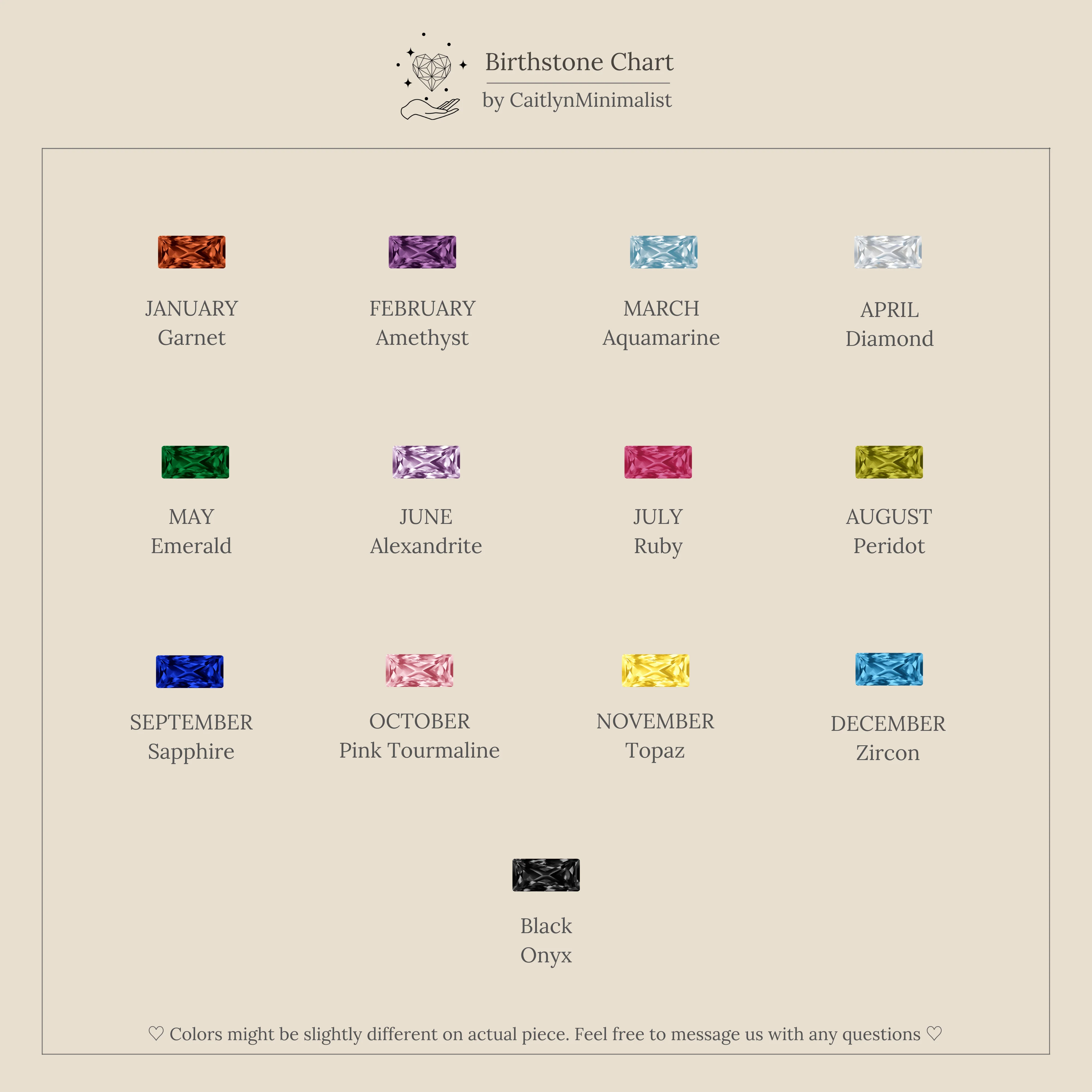 Duo Baguette Birthstone Ring - Image 9