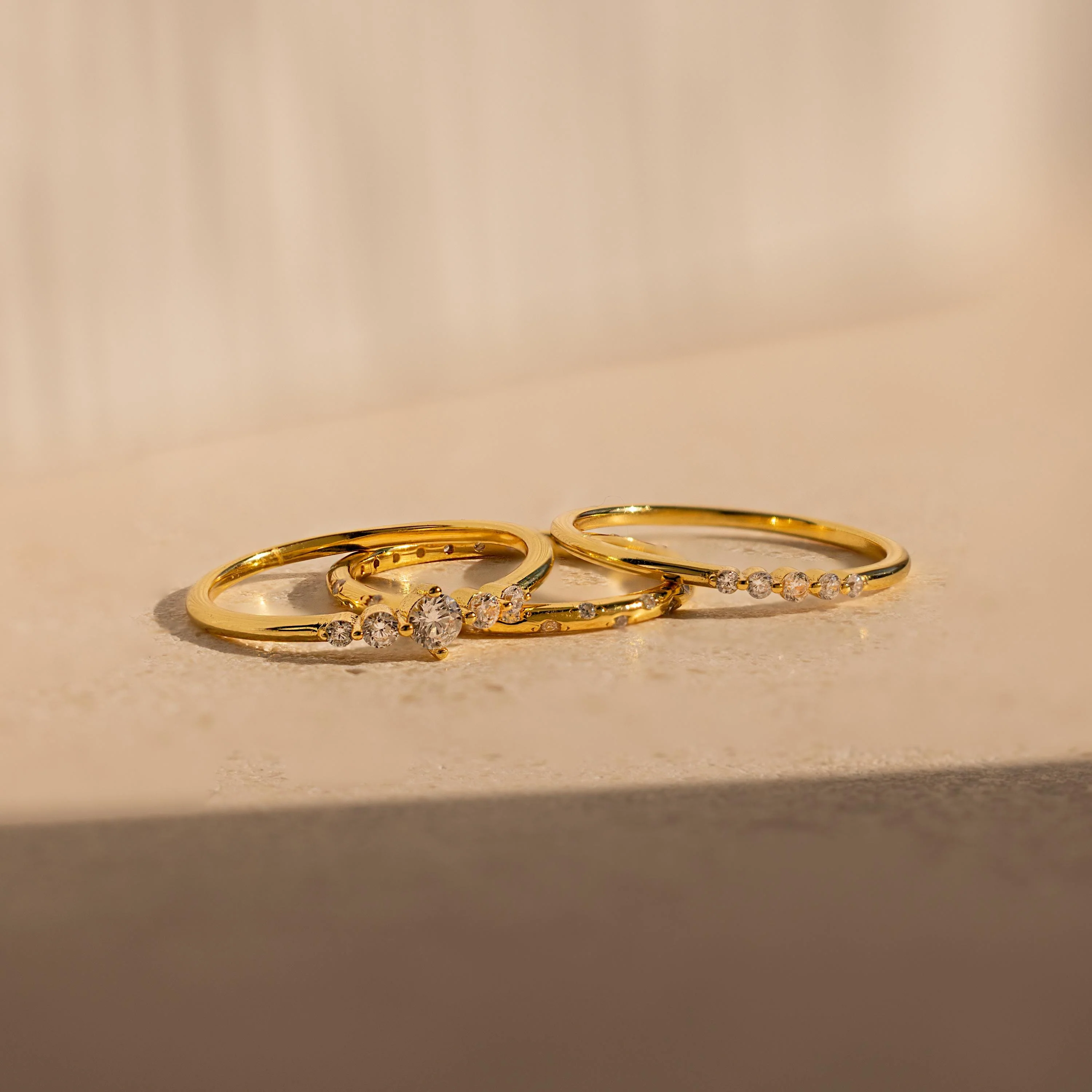 Trio Diamond Stacking Ring Set - Image 3