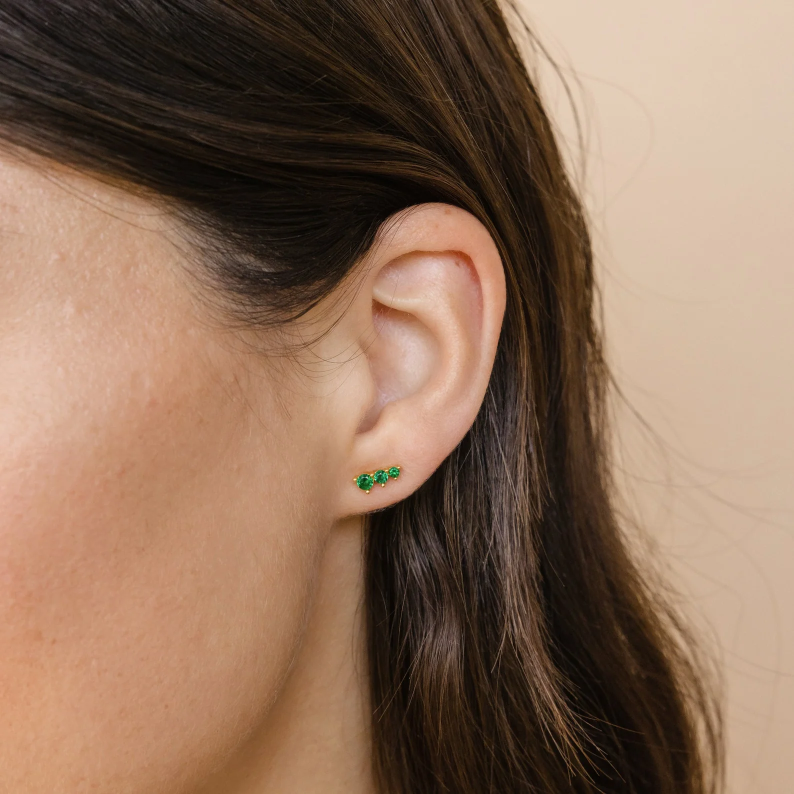 Triple Birthstone Studs - Image 2