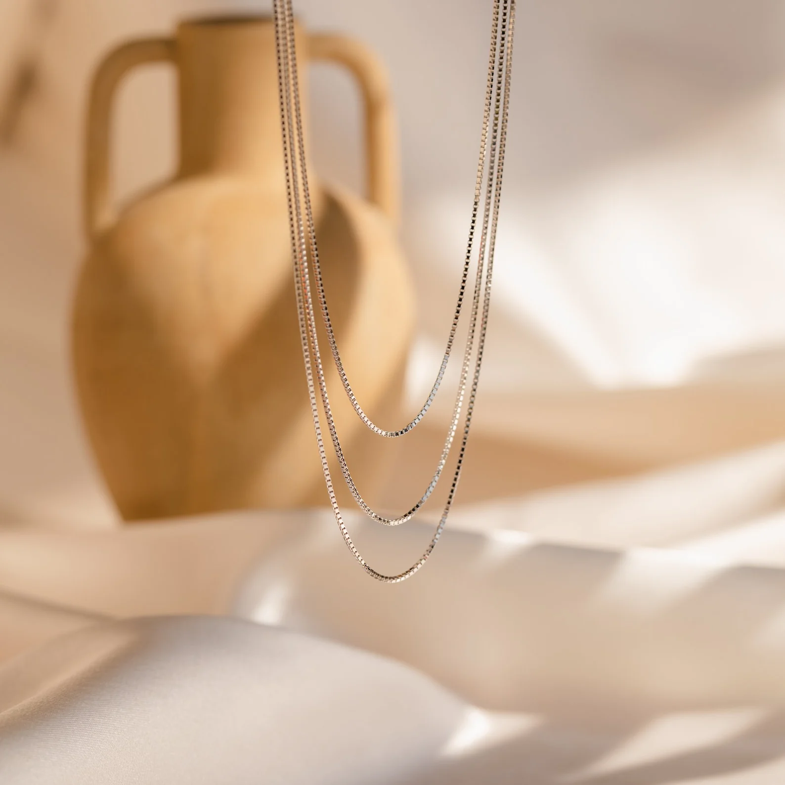 Triple Box Chain Necklace - Image 5