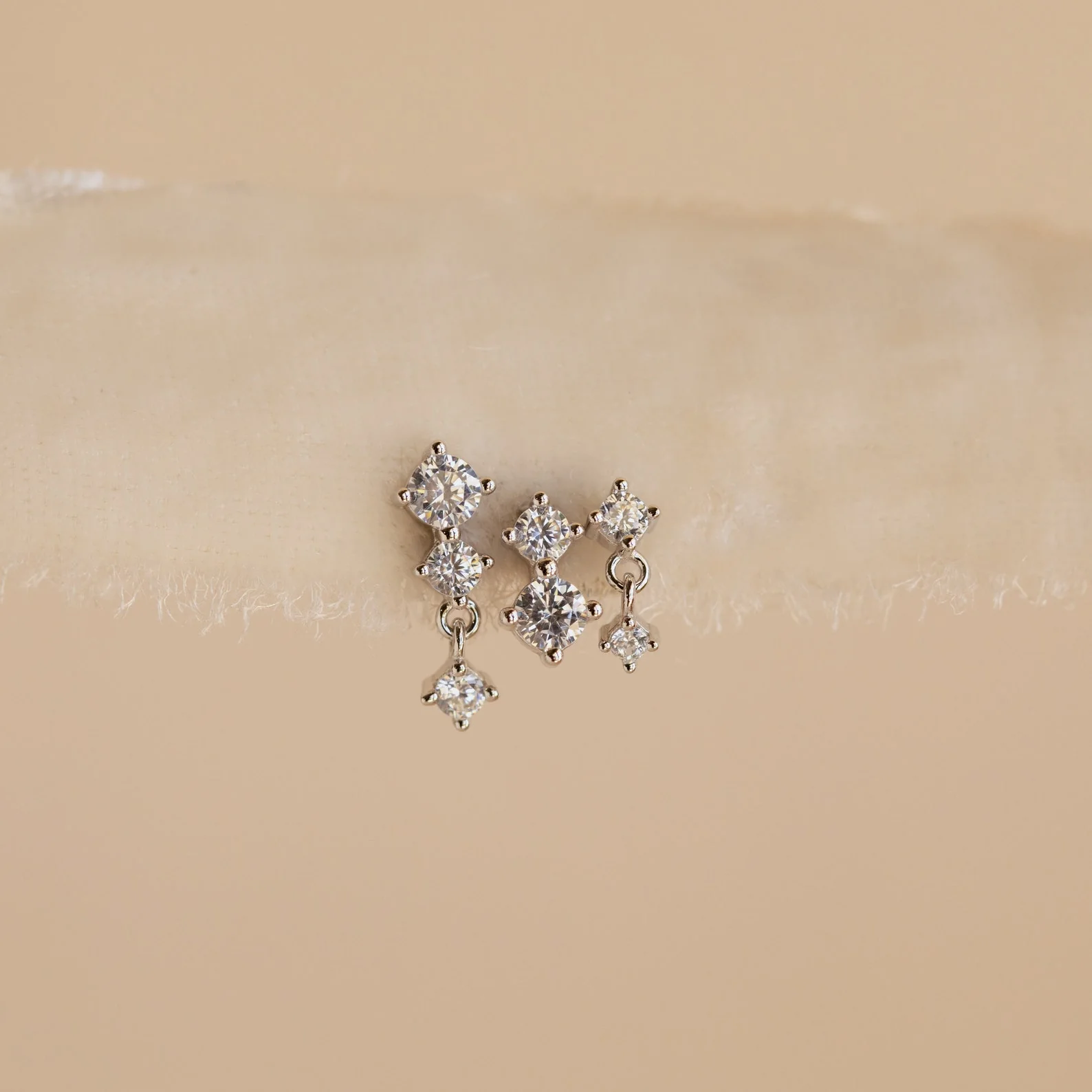 Triple Diamond Studs Set - Image 3