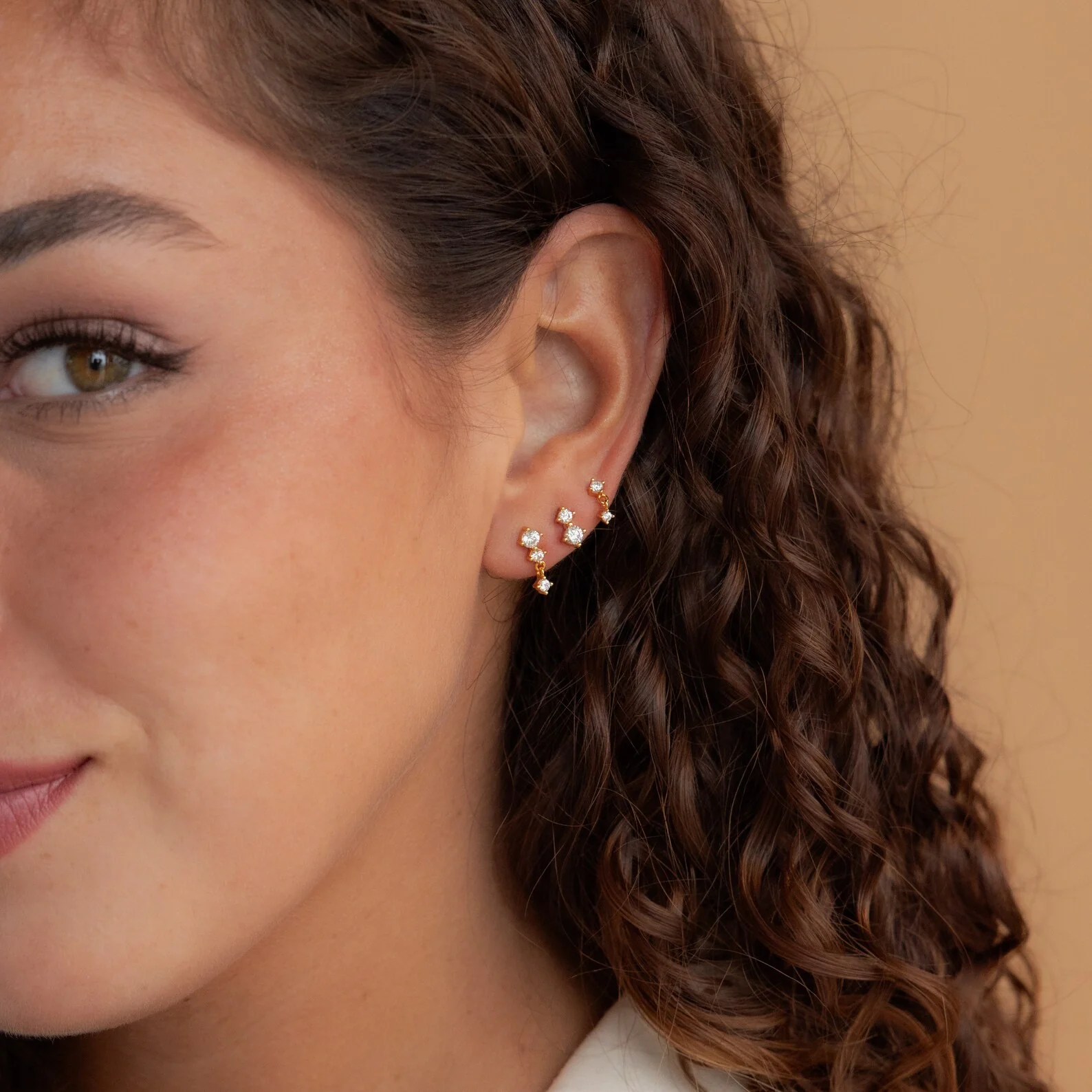 Triple Diamond Studs Set - Image 6