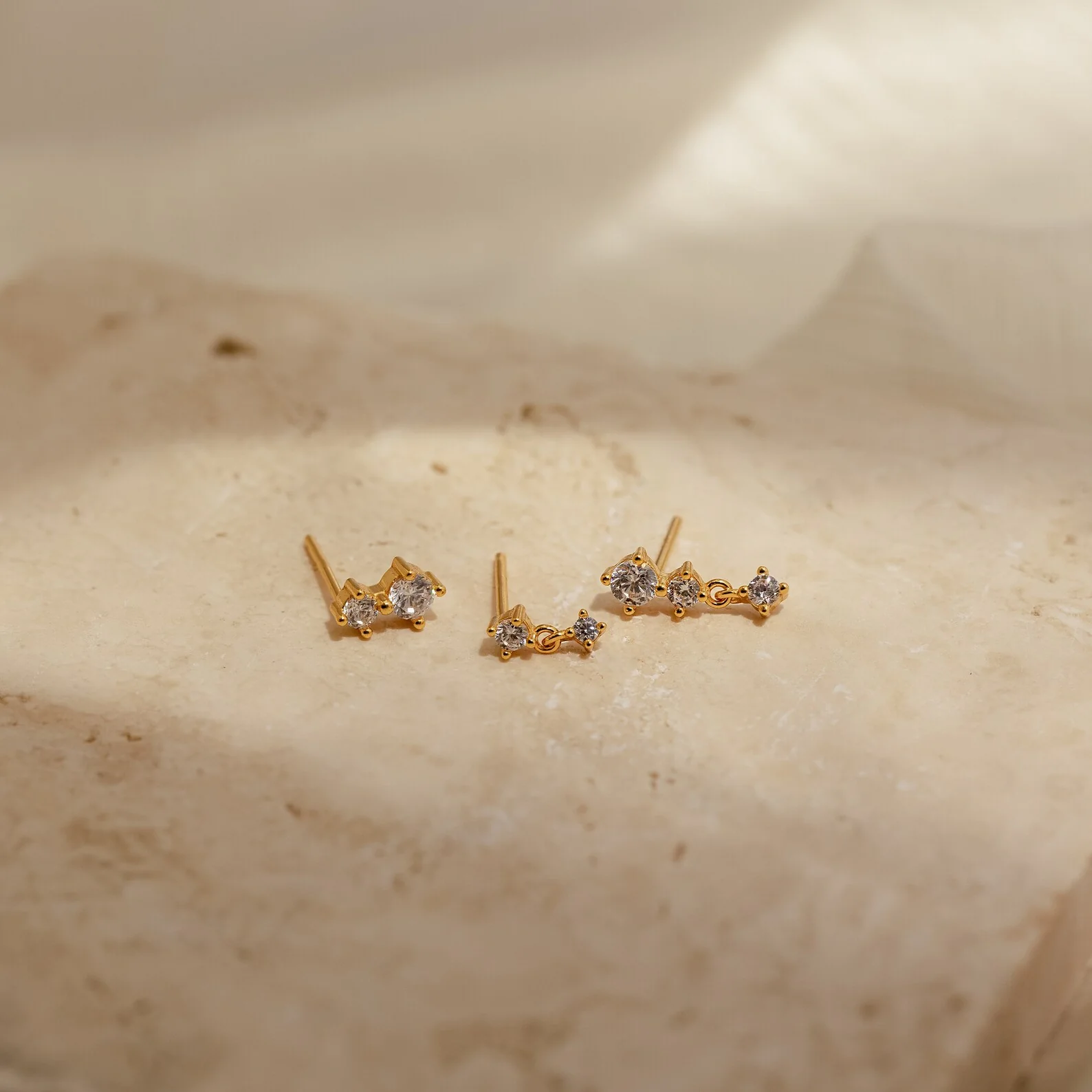 Triple Diamond Studs Set - Image 7