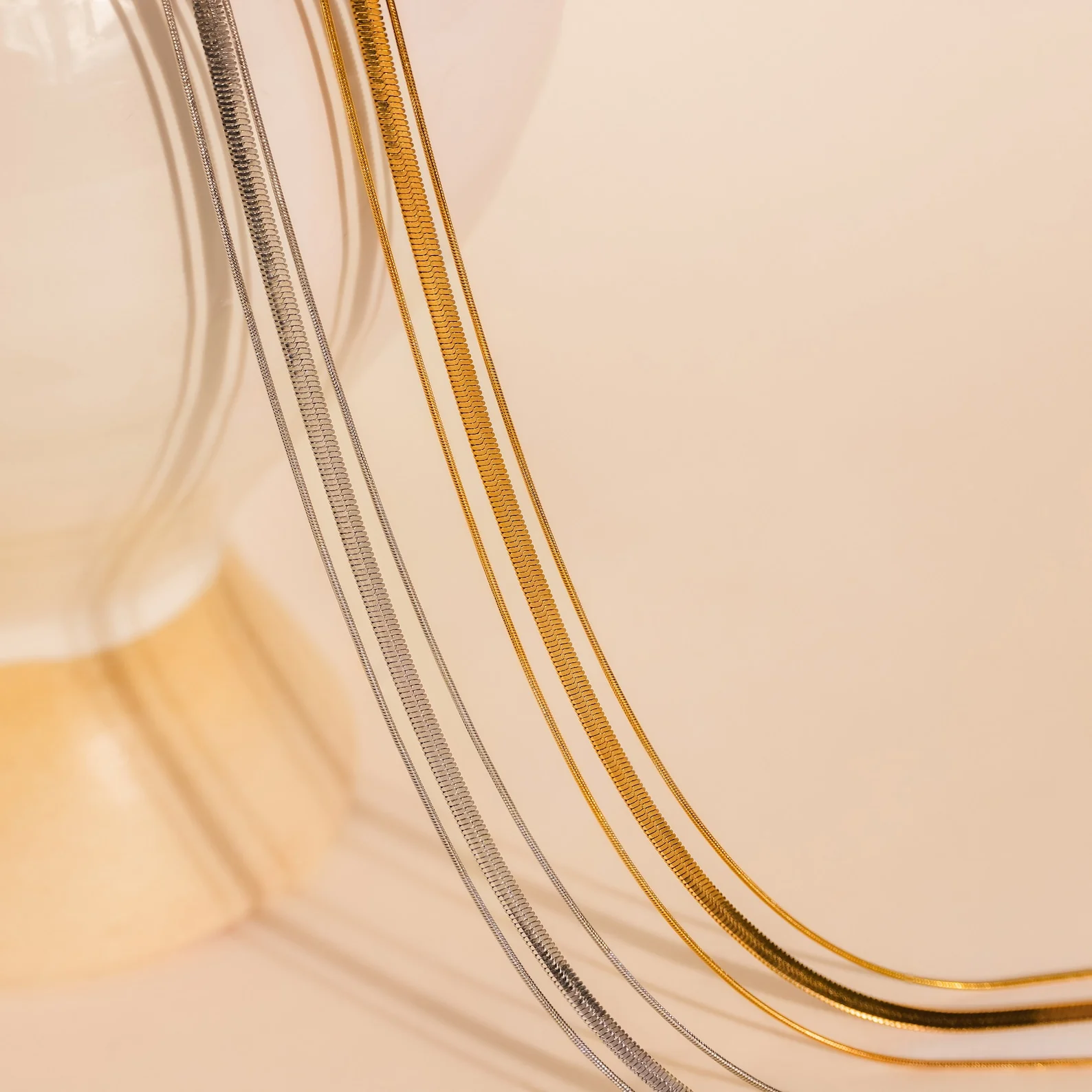 Triple Layered Chain Necklace - Image 7