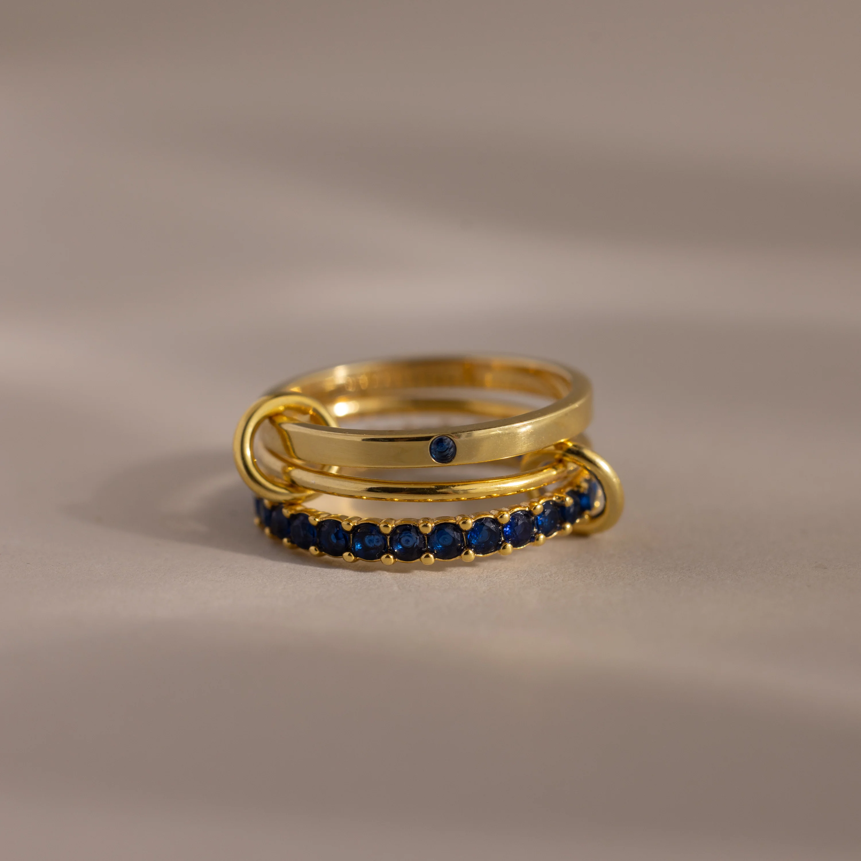 Triple Linked Birthstone Ring Set - Image 16