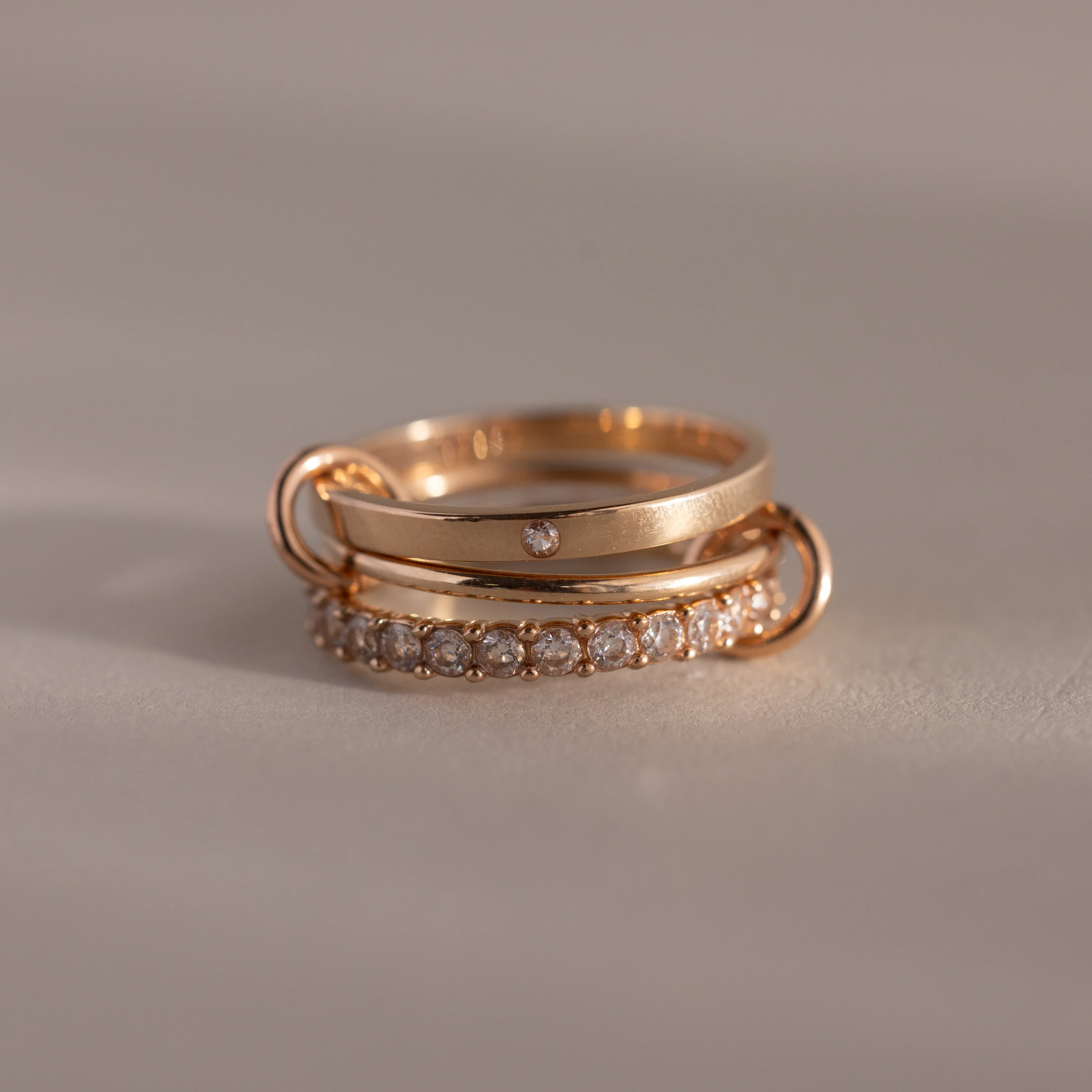 Triple Linked Diamond Ring Set - Image 5