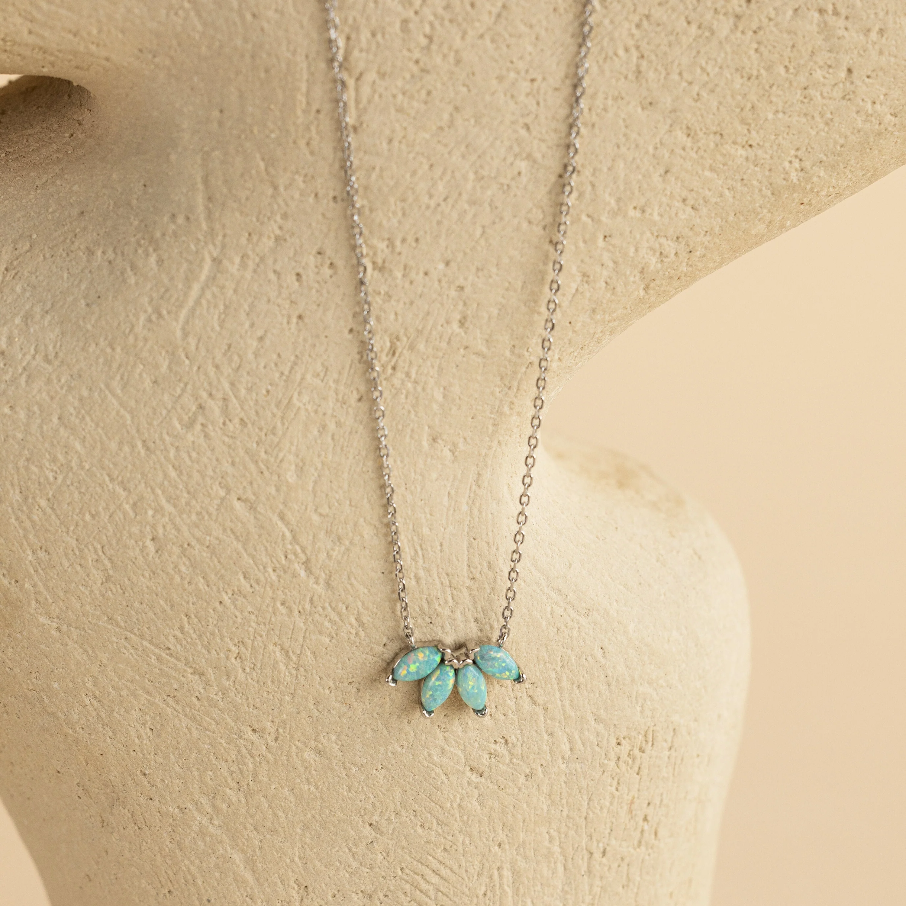 Turquoise Opal Marquise Necklace - Image 5
