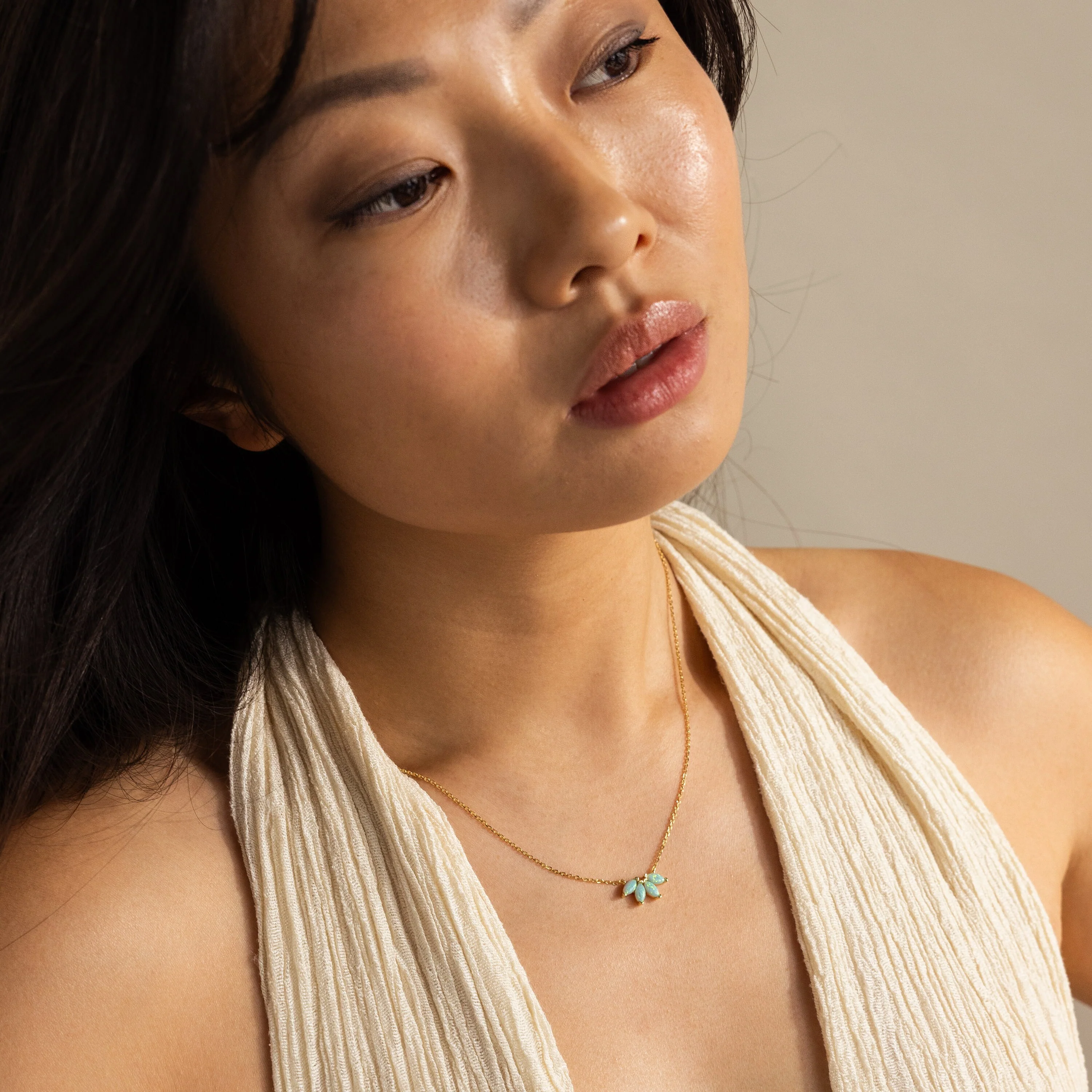 Turquoise Opal Marquise Necklace - Image 8