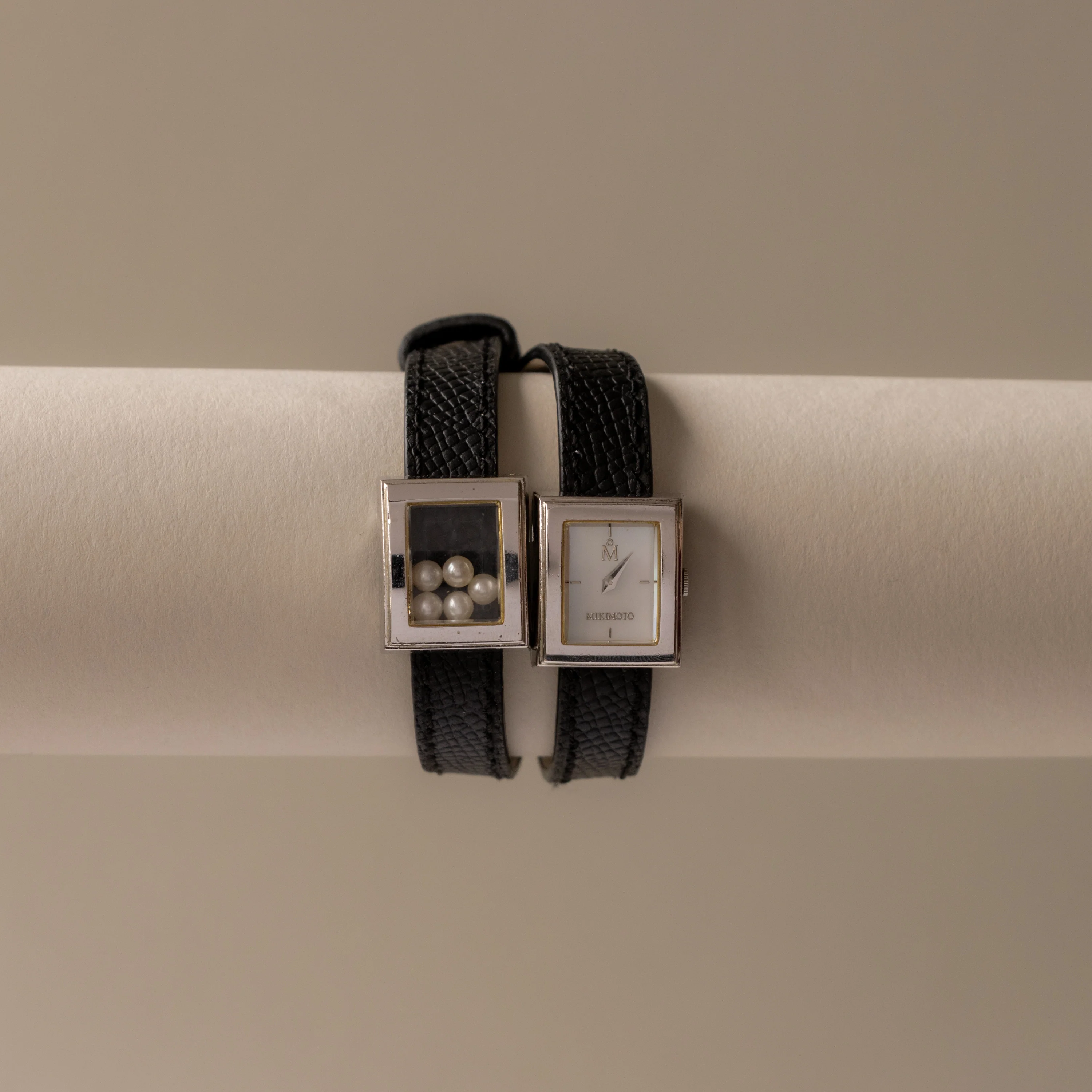 Vintage Mikimoto Midnight Pearl Silver Watch - Image 2